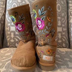 Embroidered Ugg Boots size 7